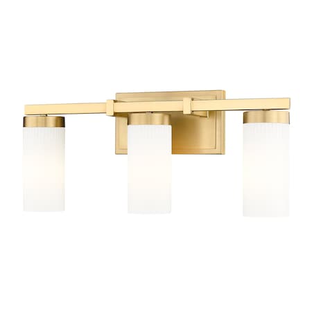 Z-Lite Danica 3 Light Vanity, 20.5in. W x 9in. H, Modern Gold 3044-3V-MGLD